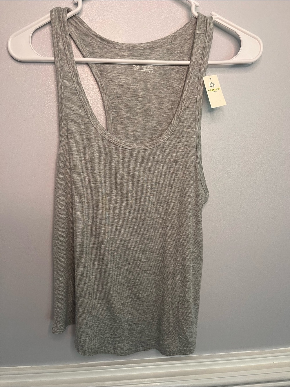 aerie Heather Gray Racerback Tank Top